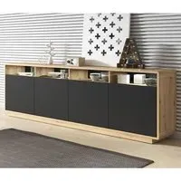 Altea Sideboard with 4 Doors and LED - Torus Oak