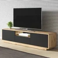 Altea TV Stand 2 Doors 1 Drawer with LED - Torus Oak