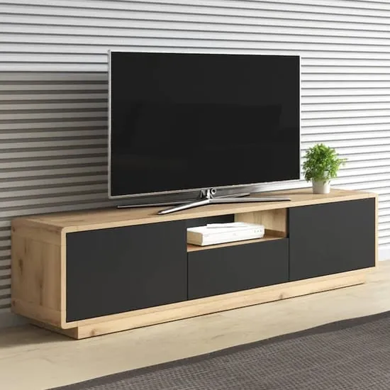 Altea TV Stand 2 Doors 1 Drawer with LED - Torus Oak image