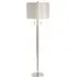 Altesse Floor Lamp with Twin Switches - Natural, Polished Nickel
