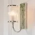 Alto Ribbed Glass Wall Light - Clear, Bright Nickel