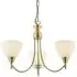 Alton 3 Lights Ceiling Pendant Light - Antique Brass, Glass