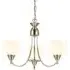 Alton 3 Lights Ceiling Pendant Light - Satin Chrome, Glass