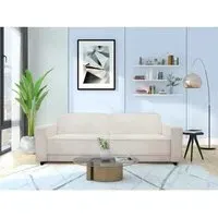 Alton 3-Seater Sofa Bed - Cream, Corduroy