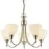 Alton 5 Lights Ceiling Pendant Light - Satin Chrome, Glass