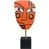 Alton Abstract Face Art Sculpture - Orange, Resin