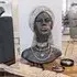 Alton African Bust Large Sculpture - Antique Brown, Resin