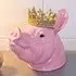 Alton Crown Pig Bust Sculpture - Pink, Resin