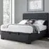 Alton Double Ottoman Bed with Storage - Slate, Fabric