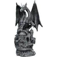 Alton Dragon Sculpture - Grey, Resin