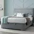 Alton King Size Ottoman Bed with Storage - Grey, Fabric