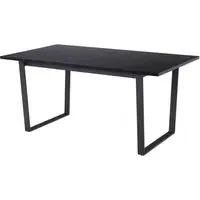 Altoona Rectangular Dining Table - Black, Marble Effect