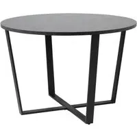Altoona Round Dining Table - Black, Marble Effect