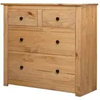 Altoona Wooden Sideboard with 4 Doors - Brown, Pine