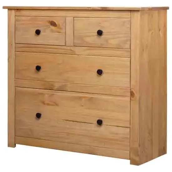 Altoona Wooden Sideboard with 4 Doors - Brown, Pine