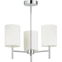 Alva 3-Light Ceiling Light - White, Chrome
