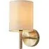 Alva Glass Wall Light with Steel Frame - Antique Brass