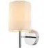 Alva Glass Wall Light with Steel Frame - Chrome