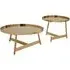 Alvara Round Metal Nest of 2 Tables - Gold