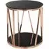 Alvara Round Side Table - Black, Glass