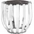 Alvara Round Side Table - Black Marble, Chrome