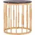 Alvara Round Side Table - Black Marble, Rose Gold
