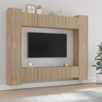 Alytzia Wall-Mounted TV Cabinet Set - Sonoma Oak, Engineered Wood alternate view