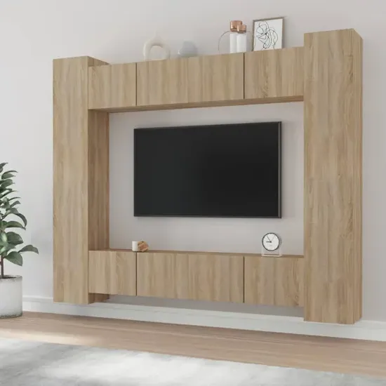 Alytzia Wall-Mounted TV Cabinet Set - Sonoma Oak, Engineered Wood product