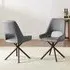 Amaari Dining Chairs - Grey, PU Leather