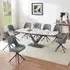Amaari Extending Dining Table with 8 Chairs - Grey, Sintered Stone