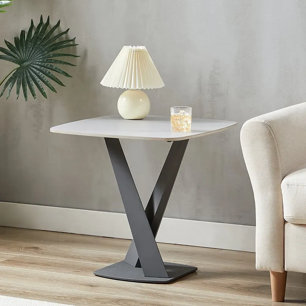 Amaari Sintered Stone Lamp Table image