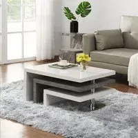 Amani Rotating Coffee Table - White, MDF