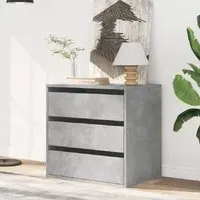 Amarillo 3-Drawer Chest - Concrete Grey, Engineered Wood