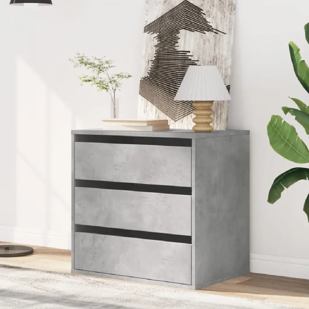 Amarillo 3-Drawer Chest - Concrete Grey, Engineered Wood