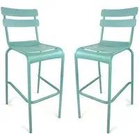 Amarillo Bar Chairs in Pair - Pastel Blue, Aluminium alternate view