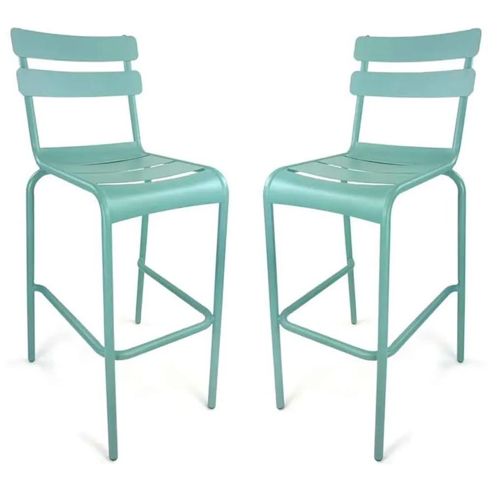 Amarillo Bar Chairs in Pair - Pastel Blue, Aluminium product