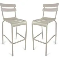 Amarillo Bar Chairs in Pair - Taupe, Aluminium alternate view