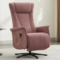 Amarillo Dual Motor Electric Recliner Chair - Rose, Fabric alternate view