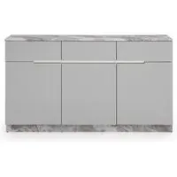 Amarillo Marble Top Sideboard - Grey, Wood