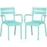 Amarillo Outdoor Arm Chairs Pair - Blue, Aluminium