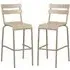 Amarillo Outdoor Bar Chairs Pair - Taupe, Aluminium