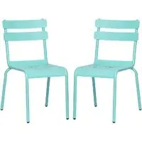 Amarillo Outdoor Side Chairs Set of 2 - Blue, Aluminium