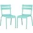 Amarillo Outdoor Side Chairs Set of 2 - Blue, Aluminium
