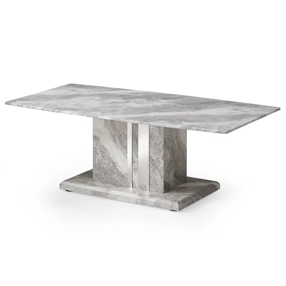 Amarillo Rectangular Coffee Table - Grey, Marble