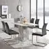 Amarillo Rectangular Dining Table with 6 Chairs - Grey
