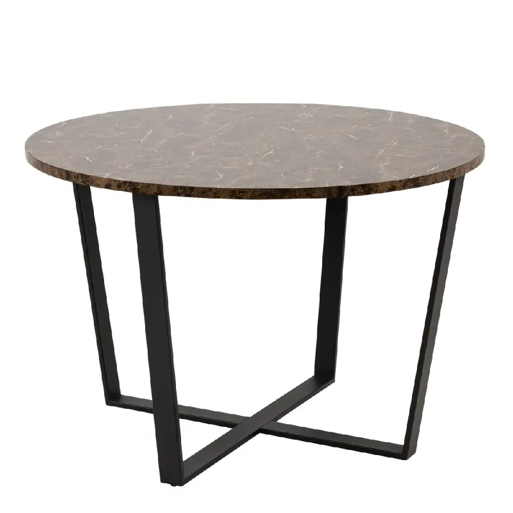 Amarillo Round Dining Table - Brown, Melamine