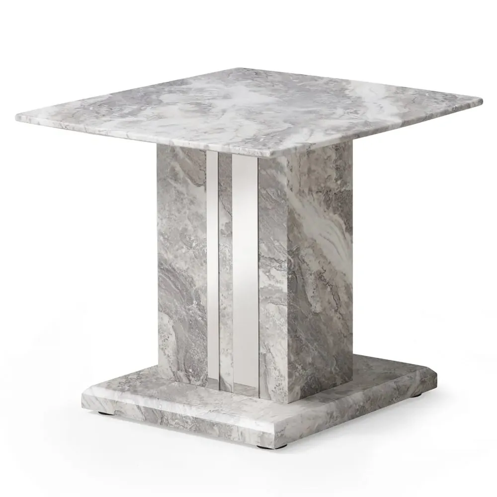 Amarillo Square End Table - Grey, Marble image