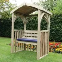 Amastone Small Garden Seating Shelter - Natural, Wood