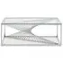 Amelia Coffee Table - Clear Glass, Silver Base