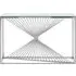 Amelia Console Table - Clear Glass, Silver Metal